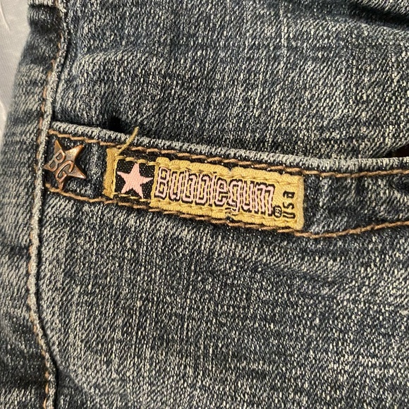 Bubblegum USA Jeans Low Rise Y2K Medium-Dark Wash Jeans Size 5-6 - Picture 9 of 11